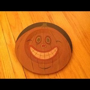 Adorable Wooden Pumpkin Plate!!